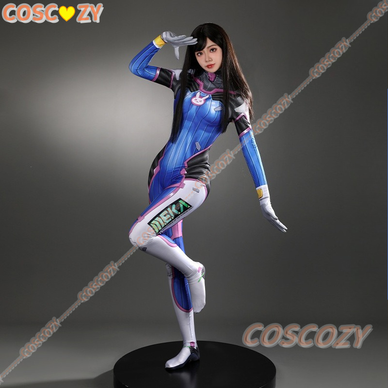 Anime Cosplay Ladies - Women Dva Cosplay Complete Outfit Shooting‑Game