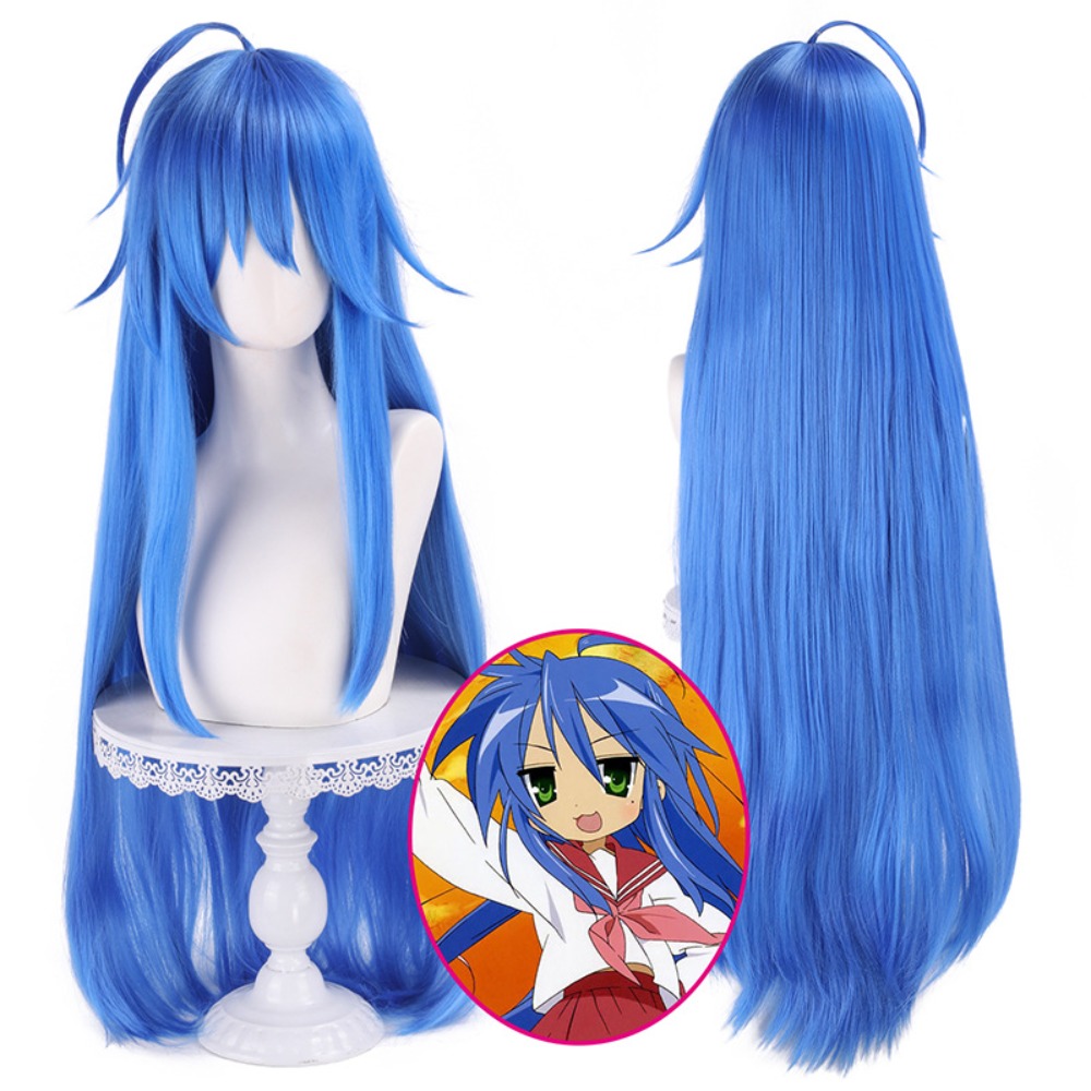 Anime Lucky Star Kanae Izumi C - đánh giá và giá Anime Cosplay Blue Hair