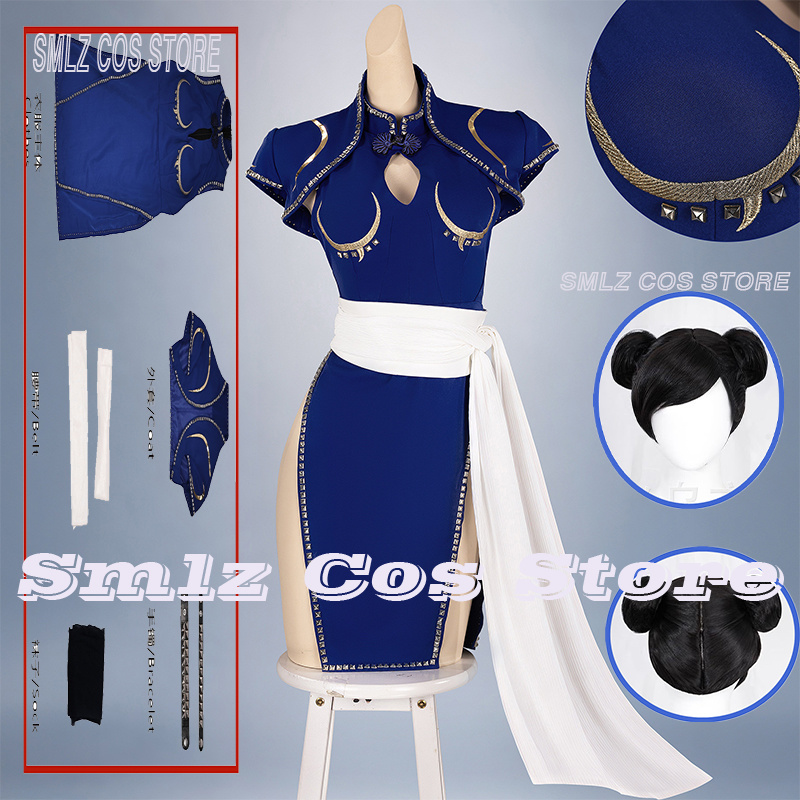 Blue Chun-Li Cosplay Costume A - đánh giá và giá Anime Cosplay Ladies